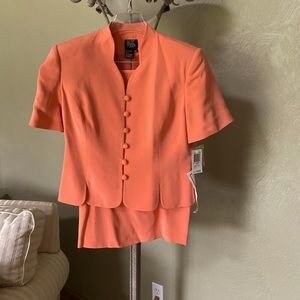 NWT Soft Coral color faux suede two-piece dress - size 10P
